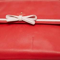 Kate Spade Red Leather Flap Top Handle Bag