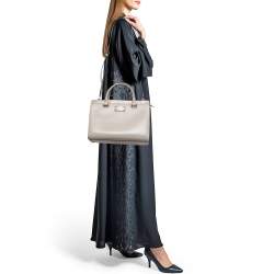 Pre Owned Kate Spade Off White Leather Wellesley Tote