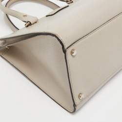 Pre Owned Kate Spade Off White Leather Wellesley Tote