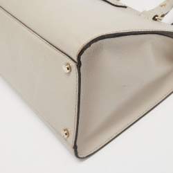 Pre Owned Kate Spade Off White Leather Wellesley Tote