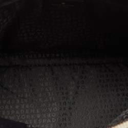 Pre Owned Kate Spade Black/White Leather Groove Street Carli Satchel