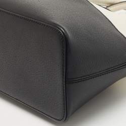 Pre Owned Kate Spade Black/White Leather Groove Street Carli Satchel