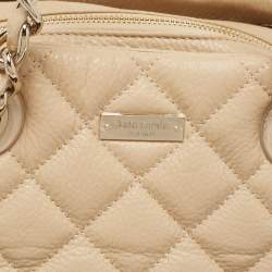 Kate Spade Beige Quilted Leather Elizabeth Satchel