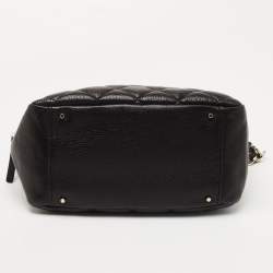 Pre Owned Kate Spade Black Quilted Shimmer Leather Elizabeth Shoulder Bag