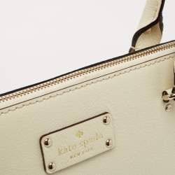 Kate Spade Off White Leather Wellesley Rachelle Satchel