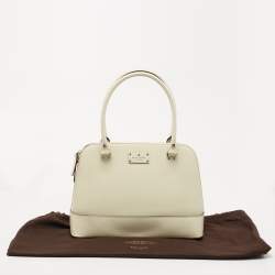 Kate Spade Off White Leather Wellesley Rachelle Satchel