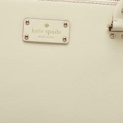 Kate Spade Off White Leather Wellesley Rachelle Satchel