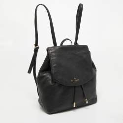 Pre Owned Kate Spade Black Leather Small Breezy Backpack