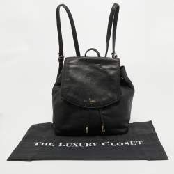 Pre Owned Kate Spade Black Leather Small Breezy Backpack