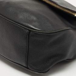Kate Spade Black Leather Foldover Hobo