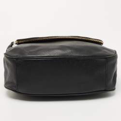 Kate Spade Black Leather Foldover Hobo
