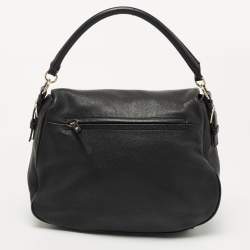 Kate Spade Black Leather Foldover Hobo