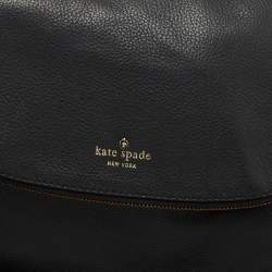 Kate Spade Black Leather Foldover Hobo