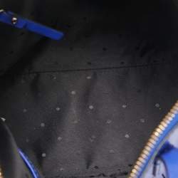 Pre Owned Kate Spade Blue Laser Cut Leather Satchel