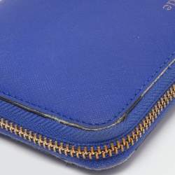 Pre Owned Kate Spade Blue Laser Cut Leather Satchel