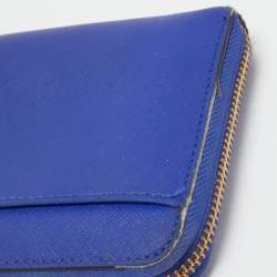 Pre Owned Kate Spade Blue Laser Cut Leather Satchel