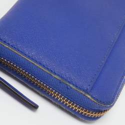 Pre Owned Kate Spade Blue Laser Cut Leather Satchel