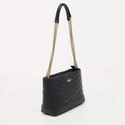 Pre Owned Kate Spade Black Quilt Leather Reese Chain Shoulder Bag