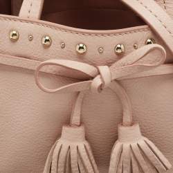 Pre Owned Kate Spade Pink Leather Small Studded Hayes Street Sam Tote