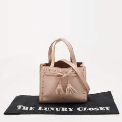 Pre Owned Kate Spade Pink Leather Small Studded Hayes Street Sam Tote