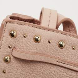 Pre Owned Kate Spade Pink Leather Small Studded Hayes Street Sam Tote