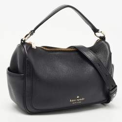 Kate Spade Black Leather Smoosh Crossbody Bag