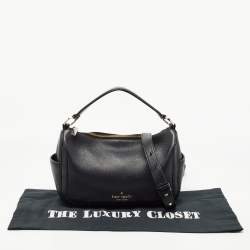 Kate Spade Black Leather Smoosh Crossbody Bag