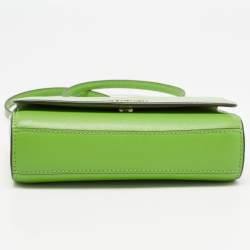 Pre Owned Kate Spade Green Leather Cami Crossbody Bag