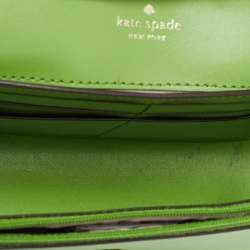 Pre Owned Kate Spade Green Leather Cami Crossbody Bag