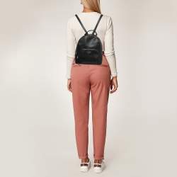 Pre Owned Kate Spade Black Leather Jackson Backpack