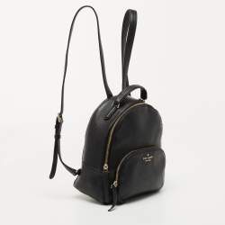 Pre Owned Kate Spade Black Leather Jackson Backpack