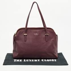 Kate Spade Burgundy Leather Cedar Street Elissa Satchel