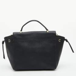 Kate Spade Black Leather Flap Top Handle Bag