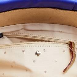 Pre Owned Kate Spade Blue Satin Belle Clutch