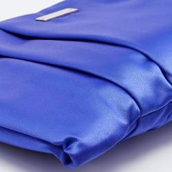 Pre Owned Kate Spade Blue Satin Belle Clutch