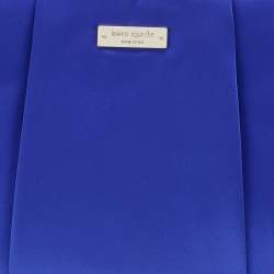 Pre Owned Kate Spade Blue Satin Belle Clutch