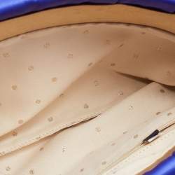 Pre Owned Kate Spade Blue Satin Belle Clutch