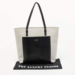 Kate Spade Grey/Black Leather Street Sadie Tote 