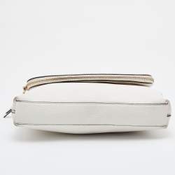 Pre Owned Kate Spade Off White Leather Polly Convertible Flap Crossbody Bag