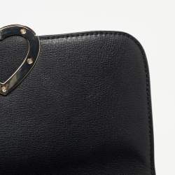 Pre Owned Kate Spade Black Leather Robyn Saddle Crossbody Bag