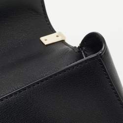 Pre Owned Kate Spade Black Leather Robyn Saddle Crossbody Bag