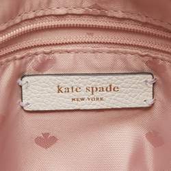 Pre Owned Kate Spade White Leather Hayes Perf Camera Crossbody Bag