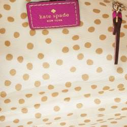 Pre Owned Kate Spade Fuchsia Leather Zip Chain Baguette Bag