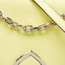 Pre Owned Kate Spade Yellow Leather Robyn Saddle Crossbody Bag