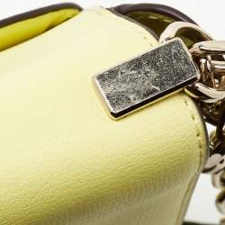 Pre Owned Kate Spade Yellow Leather Robyn Saddle Crossbody Bag