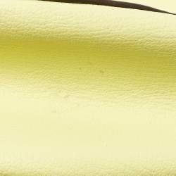 Pre Owned Kate Spade Yellow Leather Robyn Saddle Crossbody Bag