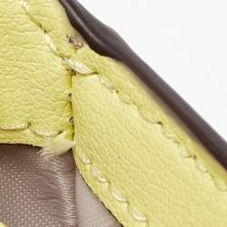 Pre Owned Kate Spade Yellow Leather Robyn Saddle Crossbody Bag