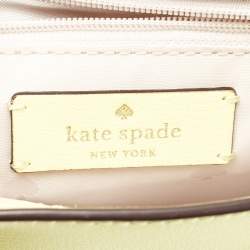 Pre Owned Kate Spade Yellow Leather Robyn Saddle Crossbody Bag
