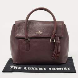 Pre Owned Kate Spade Burgundy Leather Nicola Chester Satchel