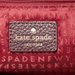 Pre Owned Kate Spade Burgundy Leather Nicola Chester Satchel